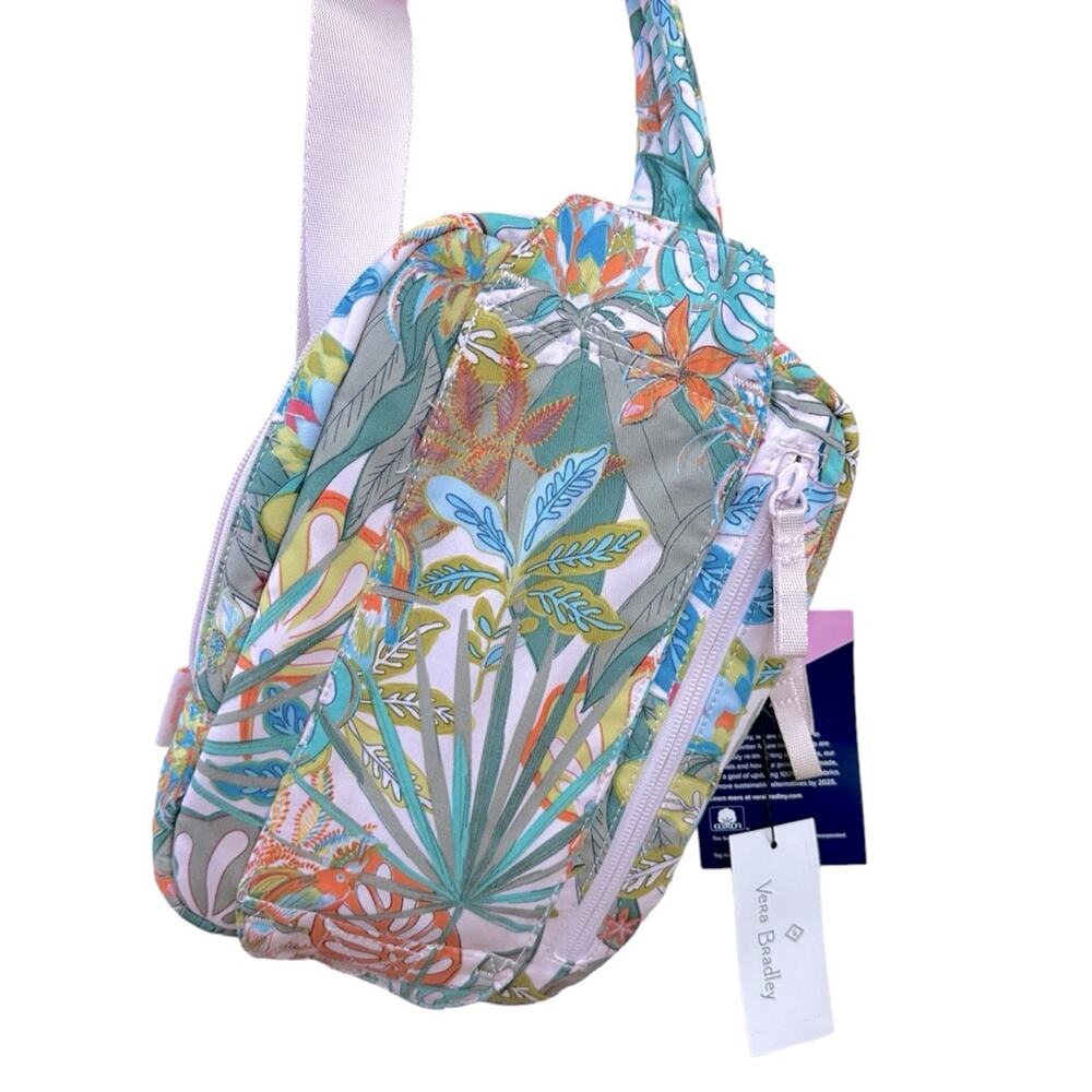 NWT Vera Bradley Women's Cotton Utility Sling Backpack, Rain Forest Canopy - Picture 7 of 14